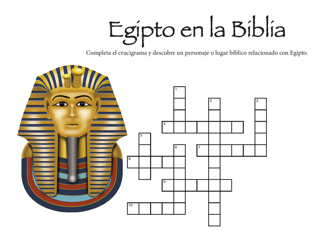 Juego Bíblico Para Niños: Crucigrama — Egipto en la Biblia
