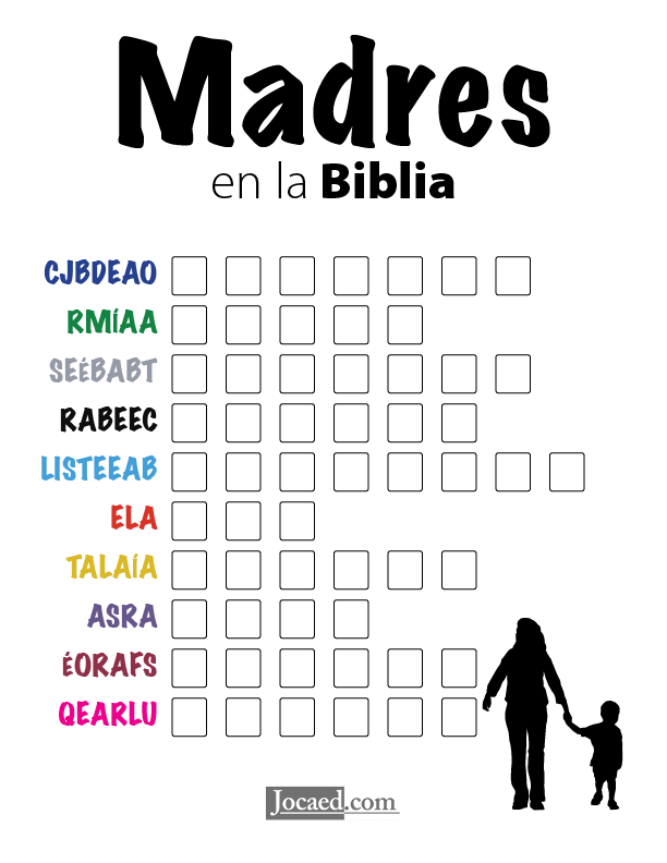 Juego Bíblico Para Niños: Letras Revueltas — Madres en la Biblia